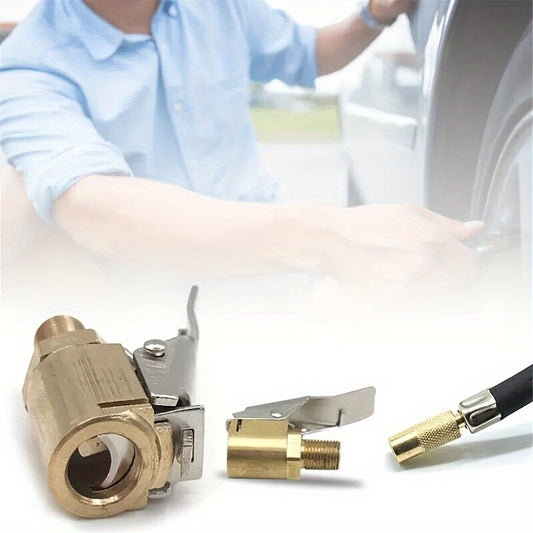 1 piece of car inflator connector with quick inflator head and push type nozzle.