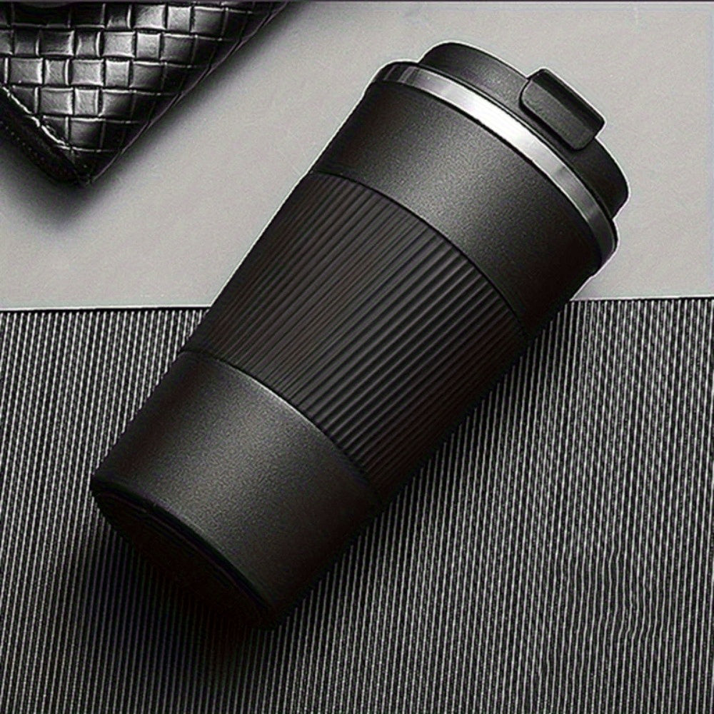 Stainless Steel Coffee Mug, Double-Walled Insulated Vacuum Flask, Leak-Proof Non-Slip Travel Thermal Cup for Hot and Cold Beverages, 380ml/510ml