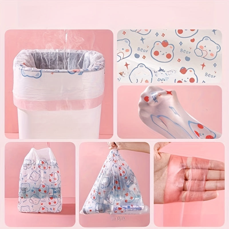 [Best-Selling] Durable Trash Bags with Drawstring Closure, Tear-Proof Design, Ideal for Home and Office, Versatile Disposable Polyethylene Garbage Liners