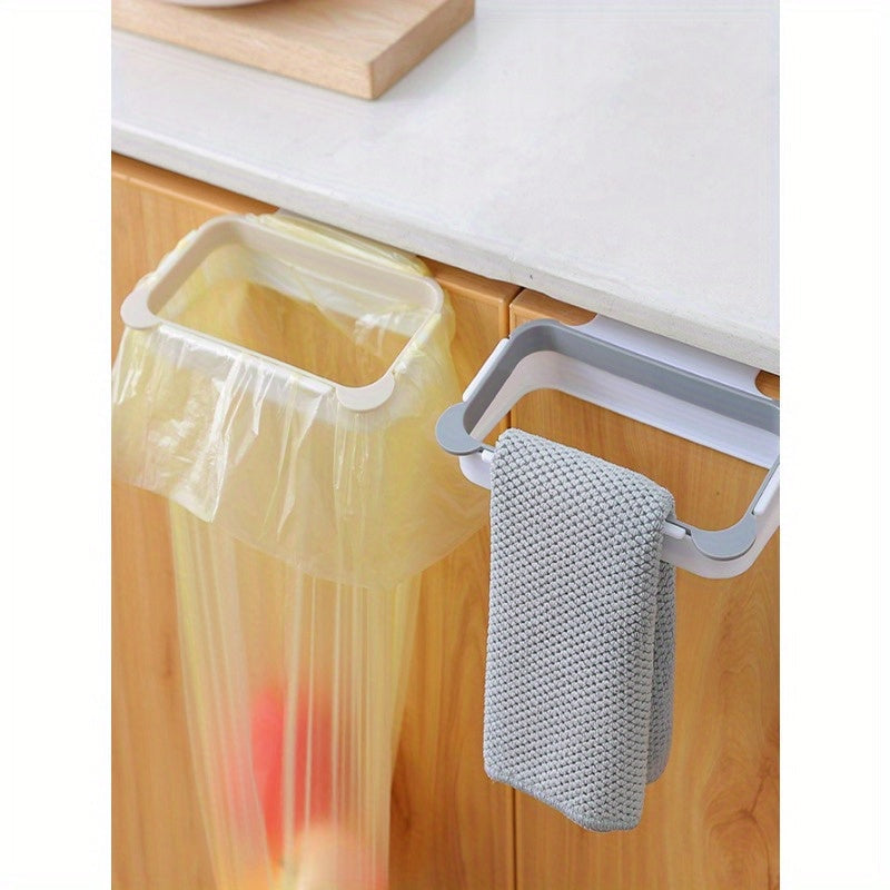 ABS Kitchen Garbage Bag Holder - Wall Mounted Organizer for Easy Waste Disposal and Storage, No Nails Required