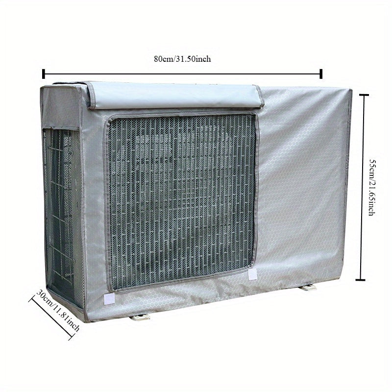 Protect your outdoor air conditioner unit with a double-layer protective cover designed for easy installation. This cube-shaped cover is thick and durable, shielding your unit from the elements and preventing premature aging caused by snow and rain. Say