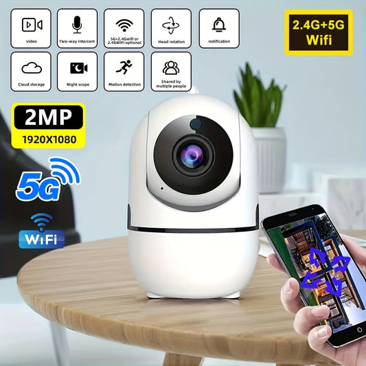 2MP 1080P outdoor and indoor security camera with wireless WIFI connectivity features. This IP camera is equipped with PTZ technology and offers smart outdoor and indoor surveillance. It includes auto tracking, alarm color night vision, and allows for