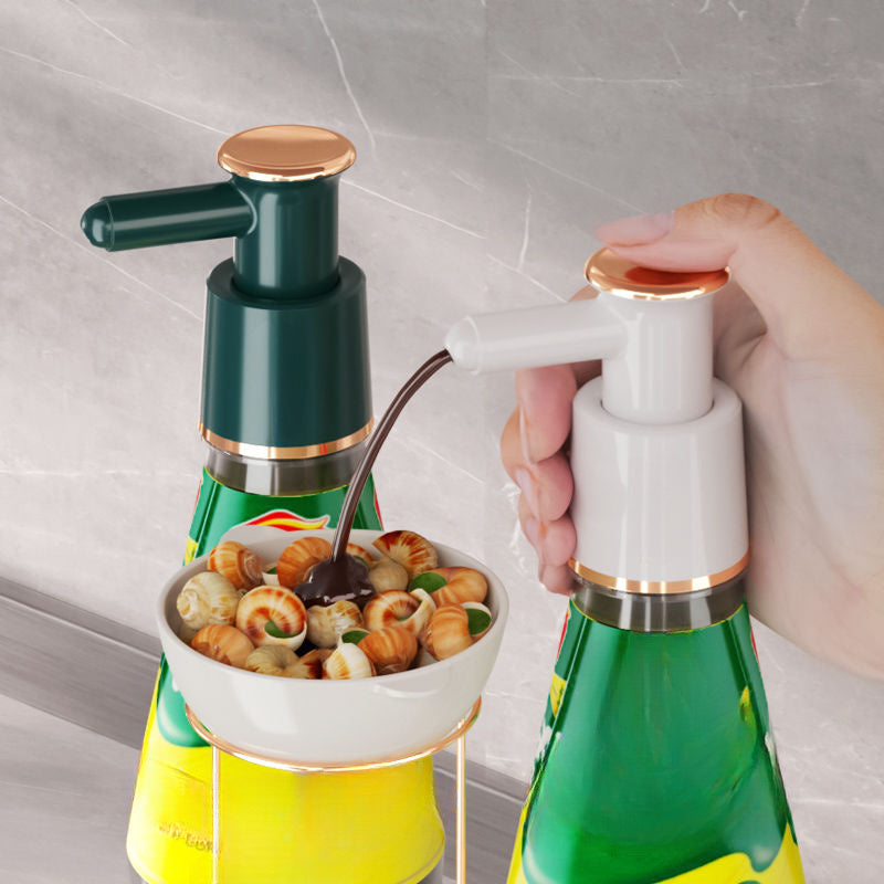 1 piece of Oyster Sauce Bottle Pressure Pump Head for Controlling Oil Consumption, Household Food Grade Pressure Squeezer, Compatible with Haitian Universal Oil Pot Mouth.