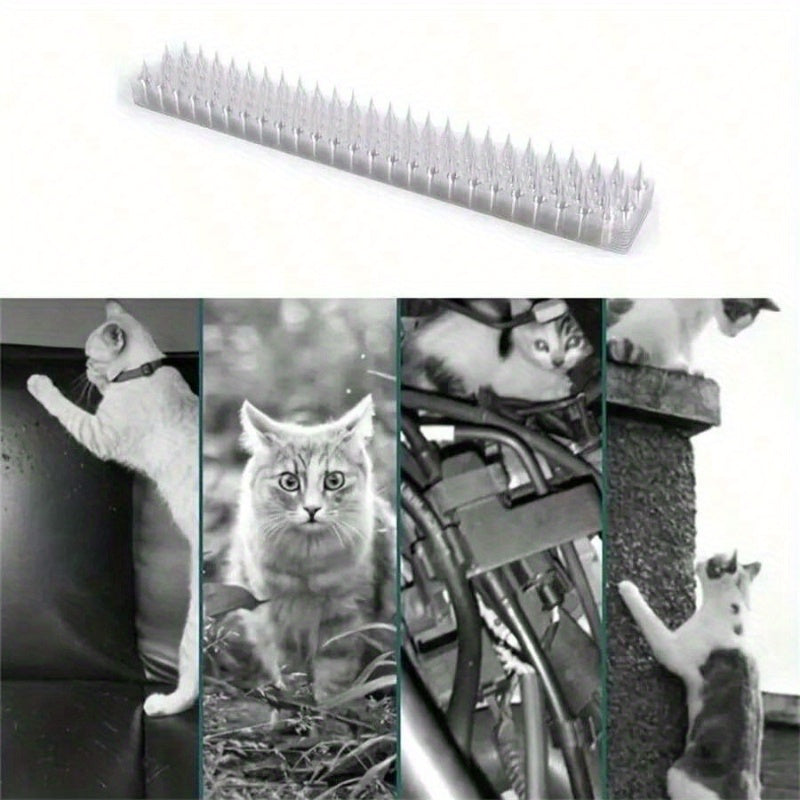 4pcs Outdoor Bird & Cat Repellent Spikes for Extended Protection with Pet-Safe Material, Easy Installation for Indoor/Outdoor Use to Keep Pigeons and Squirrels Away.