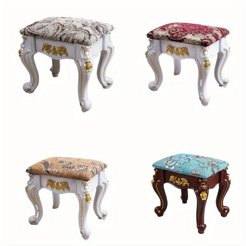 This versatile assembly-style fabric stool is ideal for changing shoes, playing piano, and using by the bedside. With a height under 68.58cm, it offers compact storage and a freestanding design. No wood is required for this classic style stool, which