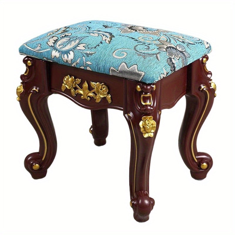 This versatile assembly-style fabric stool is ideal for changing shoes, playing piano, and using by the bedside. With a height under 68.58cm, it offers compact storage and a freestanding design. No wood is required for this classic style stool, which