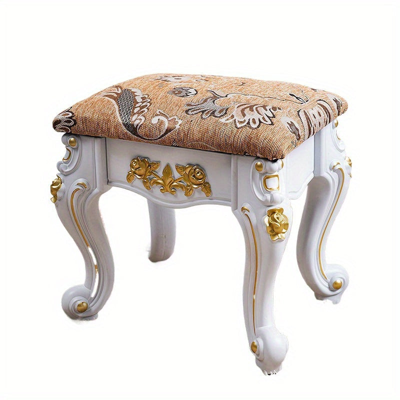 This versatile assembly-style fabric stool is ideal for changing shoes, playing piano, and using by the bedside. With a height under 68.58cm, it offers compact storage and a freestanding design. No wood is required for this classic style stool, which