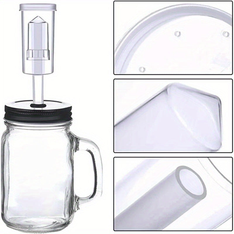 Plastic airlock set for homebrewing and preserving, comes with silicone grommets for fermenting wine, sauerkraut, and kimchi.