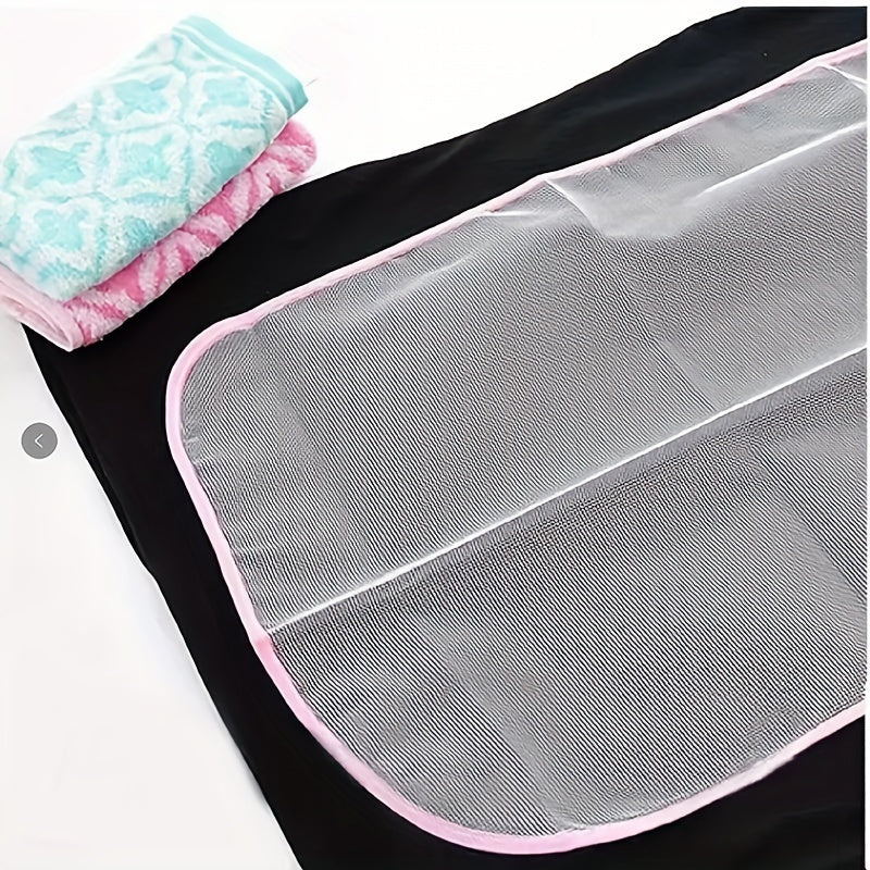 Get the ultimate ironing experience with this 8-piece Ironing Mat Set. Included are 6 Home Use Iron Pads and 2 Random Pattern Stickers for added flair. The extra large 40cm*90cm Heat-Resistant Ironing Mesh Mats provide a smooth surface for your ironing