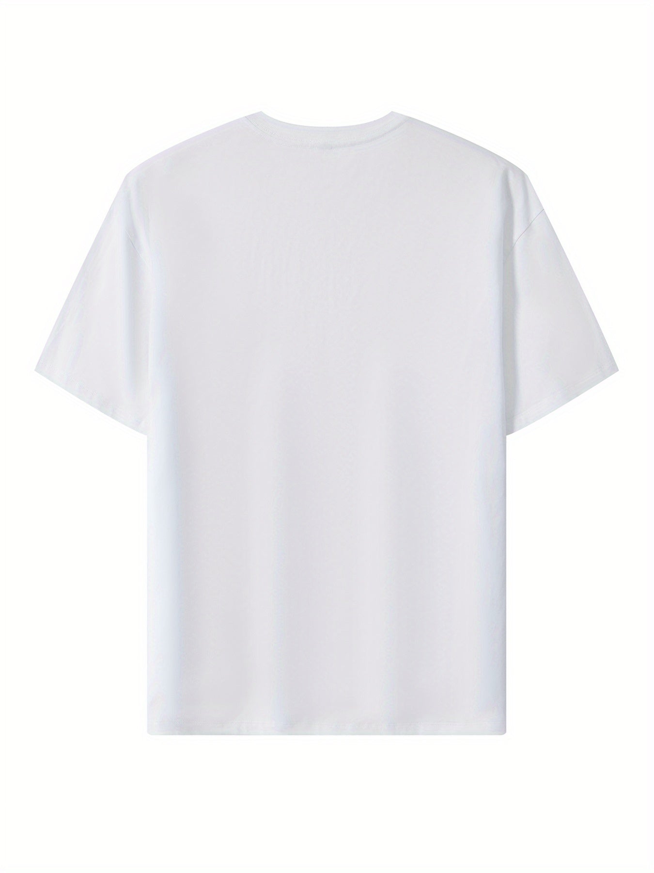 Loose 100% cotton men's T-shirt for summer outdoor wear.