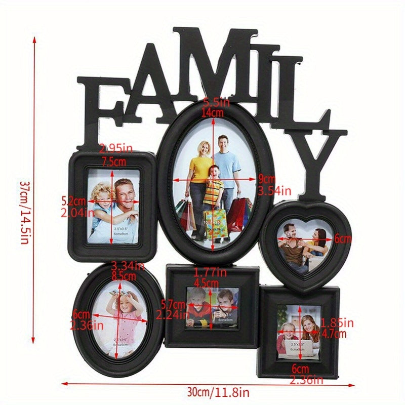 Family photo frames that can be hung on the wall, perfect for decorating your bedroom or living room.