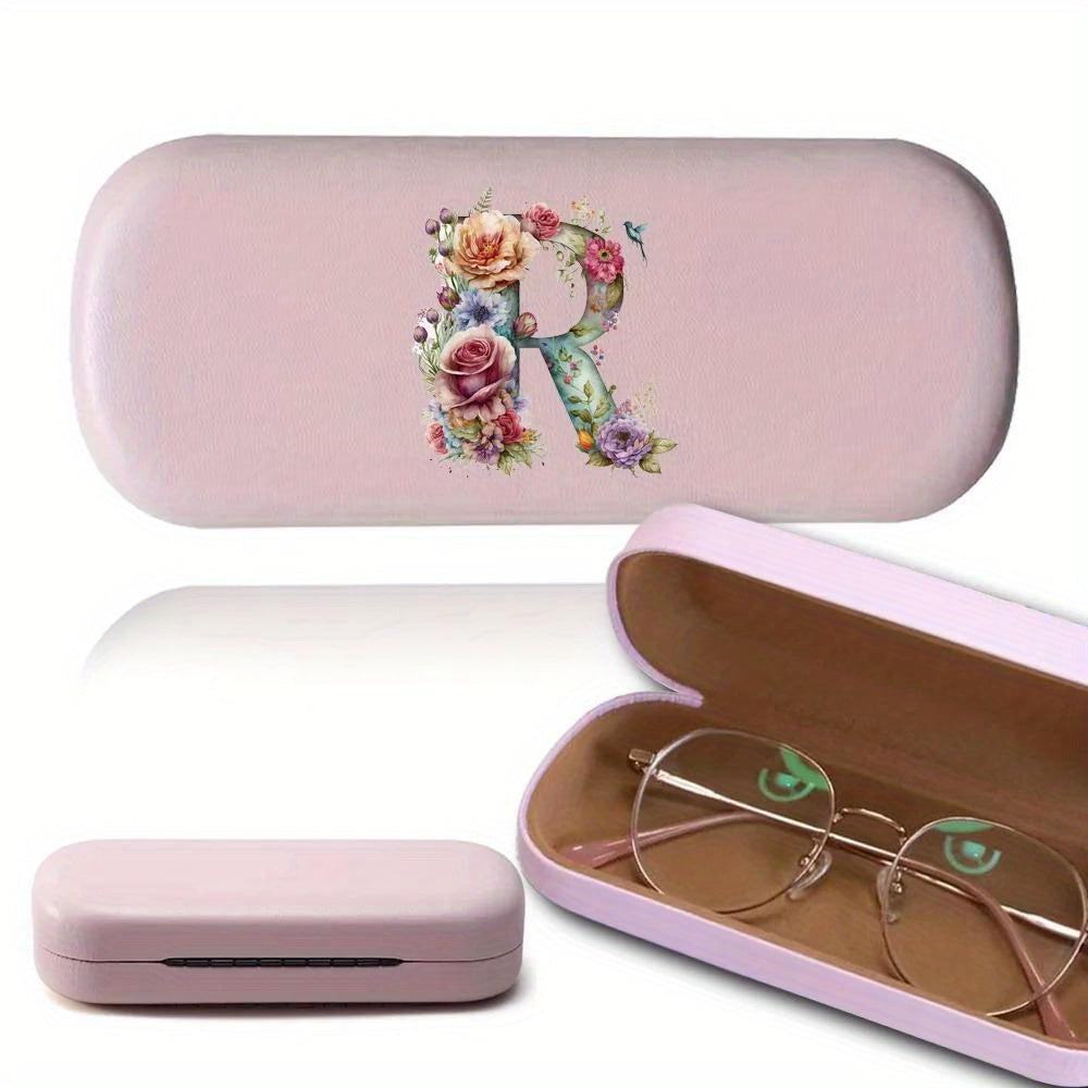 Stylish and Sturdy Women's Glasses Case with Floral Design - Perfect for Myopia Glasses and Outdoor Use