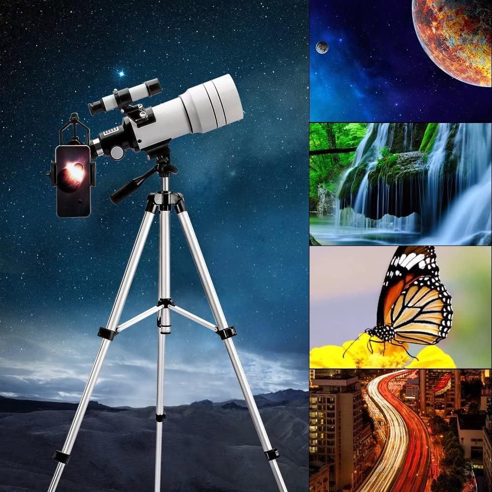 Afterwave Professional Astronomy Telescope - 75X Magnification, 70mm Objective Lens for Stargazing and Moon Watching. Ideal for Outdoor Camping and Travel.