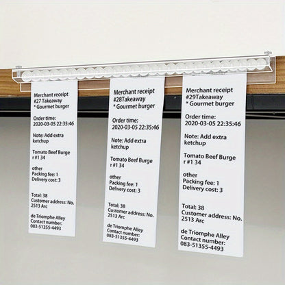 Durable PVC Receipt Holder for Kitchen and Restaurant - Easy-to-Use Clip for Takeout Orders