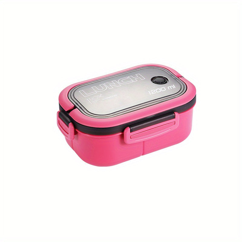 Microwave-Safe Bento Box with Spoon and Fork - BPA-Free, High Capacity, Leak-Proof, Perfect for Travel and Office Lunches