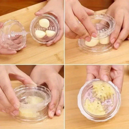 No electricity needed to crush garlic with this manual plastic garlic twist crusher.