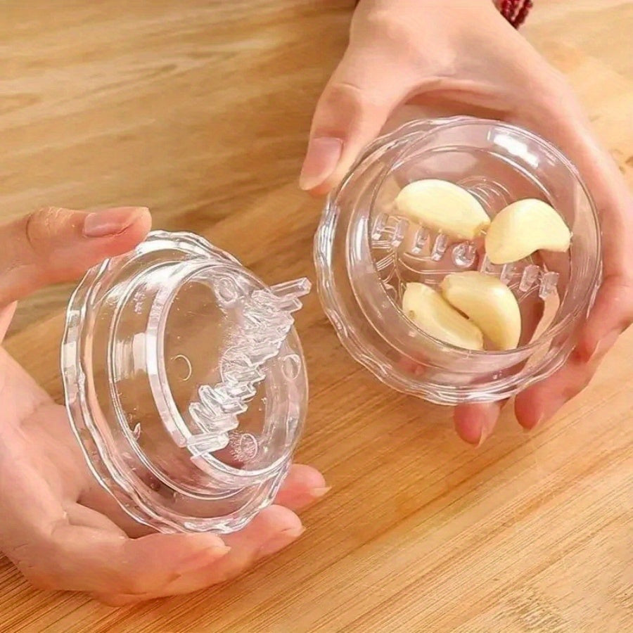 No electricity needed to crush garlic with this manual plastic garlic twist crusher.