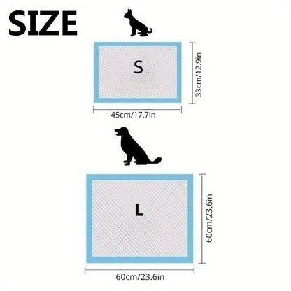 10pcs of leak-proof pet pee pads for dogs, cats, and small animals made of non-woven fabric, wood pulp, and cotton blend.