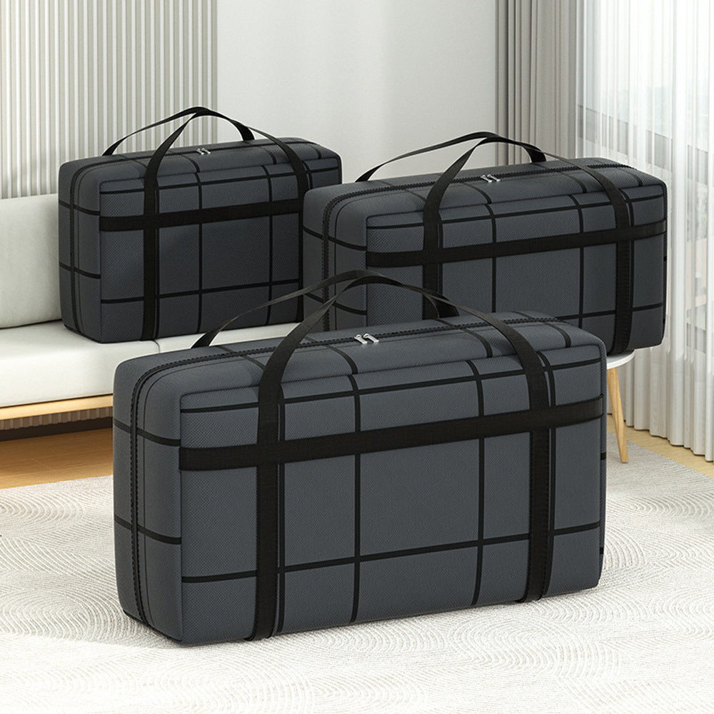 Extra-durable waterproof bag with checkered design for versatile storage needs.