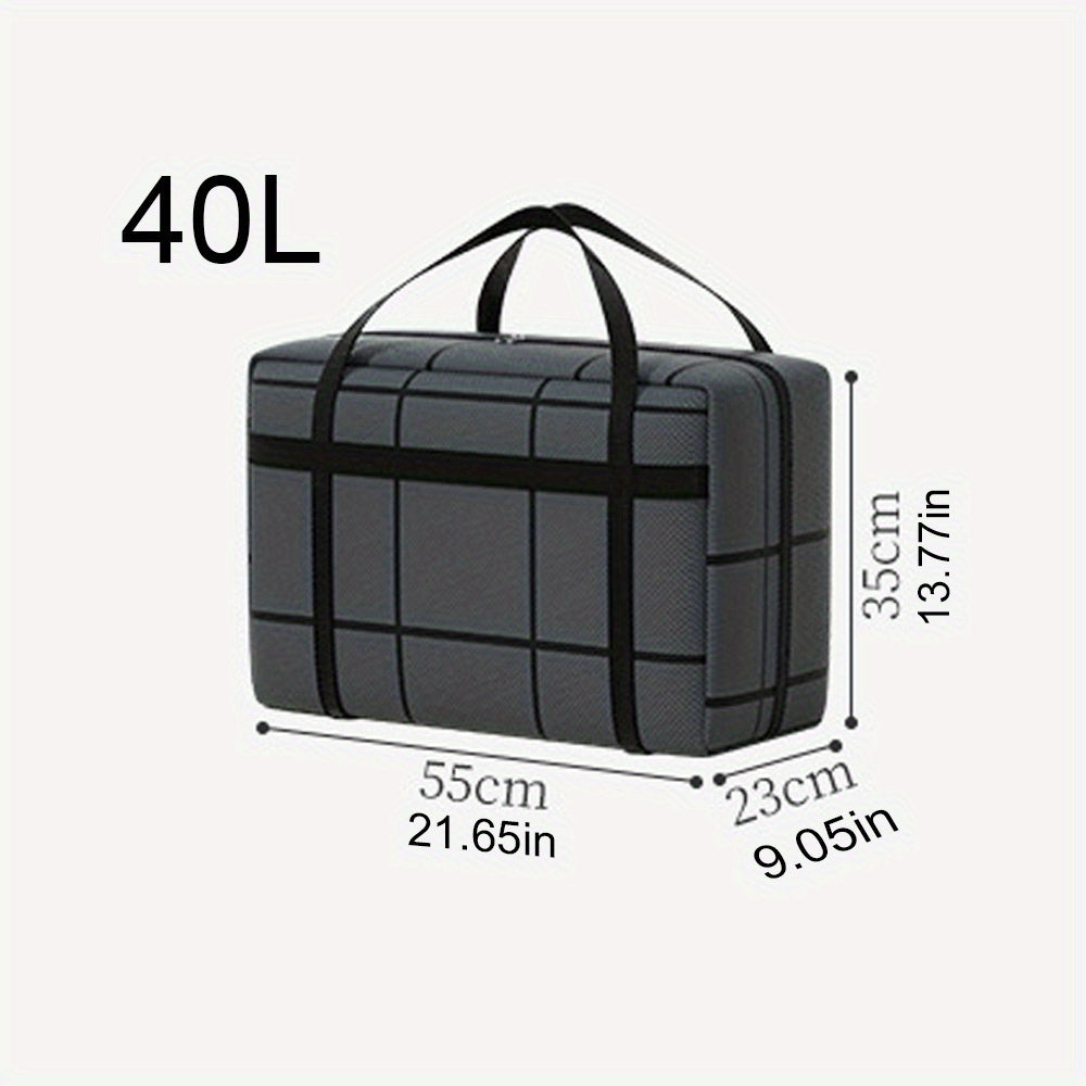 Extra-durable waterproof bag with checkered design for versatile storage needs.