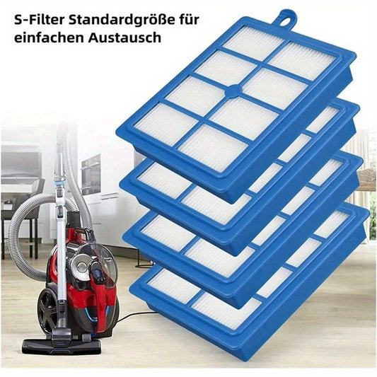 Vacuum Cleaner Filters for Philips and Electrolux Models - Includes 4 Pack Replacement Filters for FC9172, FC9087, FC9083, FC9258, FC9261, FC8031, ZE360WP, ZE346B - Plastic Floor Attachment Accessories Included