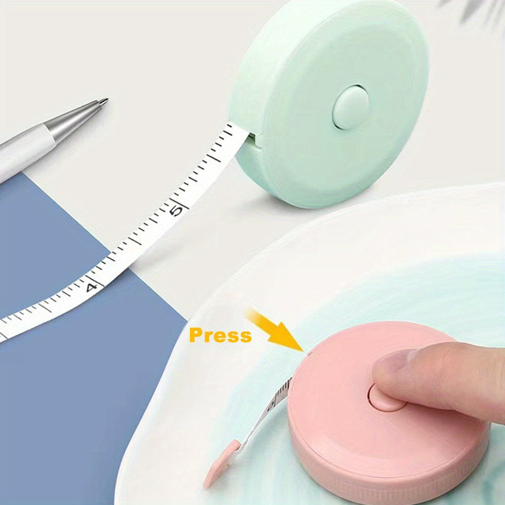 60-inch retractable soft tape measure for sewing and crafting, with double-sided design and durable blade material.