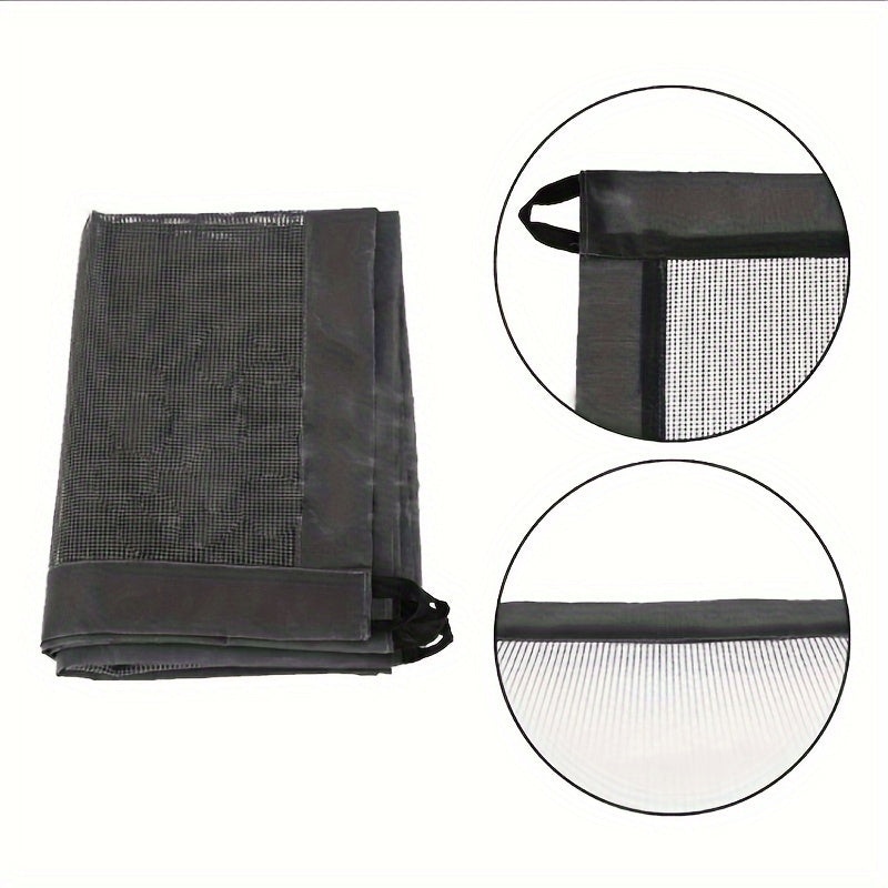 Mesh folding pet dog gate with network fence, ideal for stairs and child safety. Breathable enclosure for pets, can also be used as a playpen.