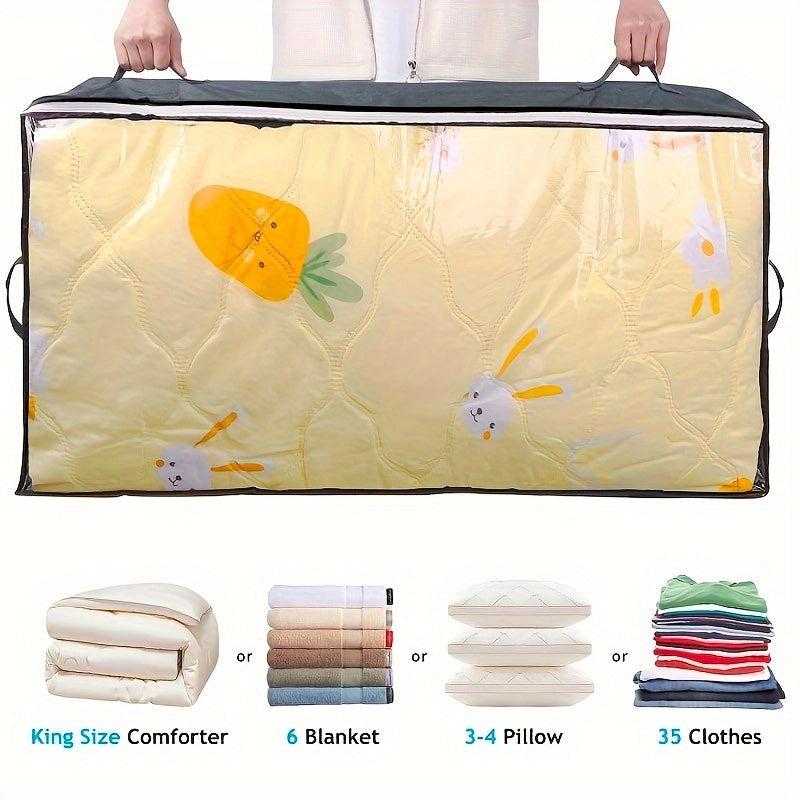 Underbed Storage Bag with Zipper, Modern Fabric Organizer, Ideal for Home and Closet Organization, Lightweight and Dustproof, Not Waterproof, Versatile Under-Bed Storage Solution