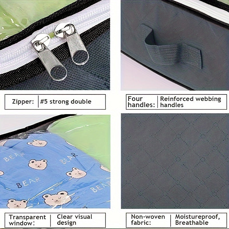 Underbed Storage Bag with Zipper, Modern Fabric Organizer, Ideal for Home and Closet Organization, Lightweight and Dustproof, Not Waterproof, Versatile Under-Bed Storage Solution