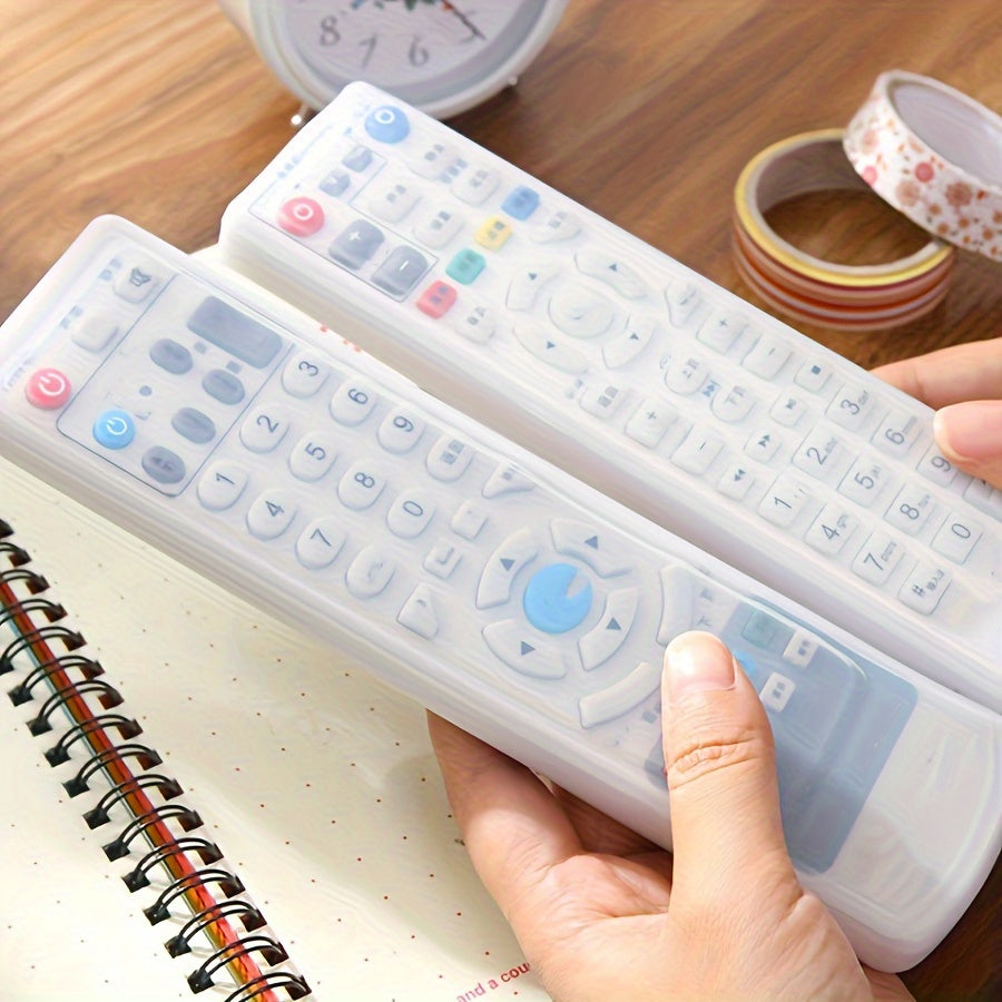 2023 Model silicone remote control case offers dustproof and waterproof protection, along with a stretchable transparent TV screen protector. This product is designed for use with home air