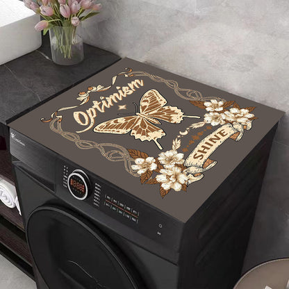 The Optimism Shine Dust Cover for Washing Machine is a stylish addition to your laundry room or kitchen. Measuring 60cm x 23.62in, this fast-drying and absorbent cover will protect your washing machine from dust and dirt. Its modern design is easy to