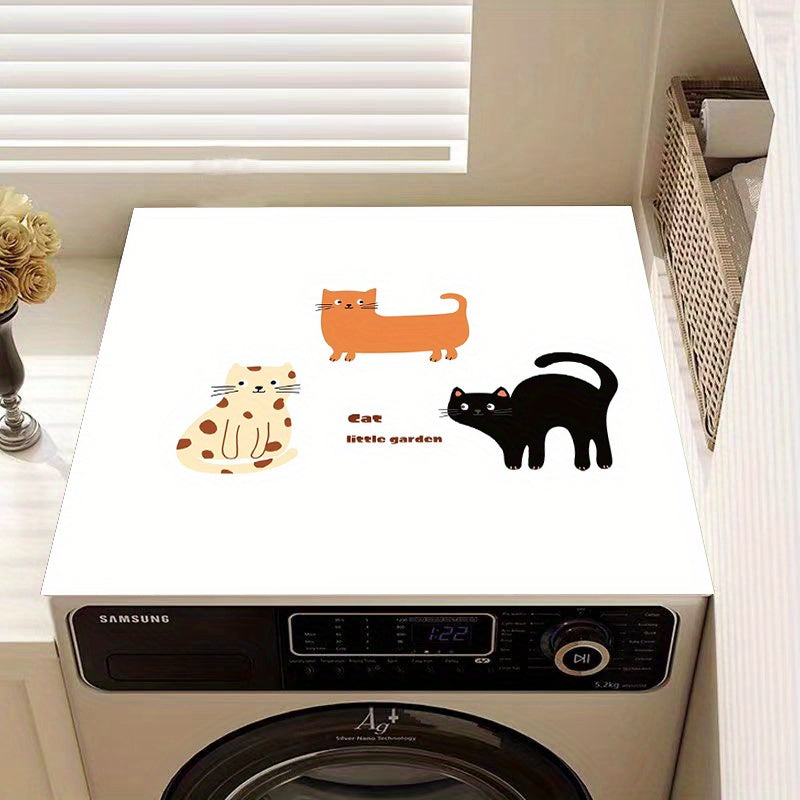 Protect your washing machine with a modern printed dust cover that is quick-drying and absorbent. This protective top pad is perfect for your washer and dryer, making it easy to clean and ideal for adding a stylish touch to your laundry room or kitchen