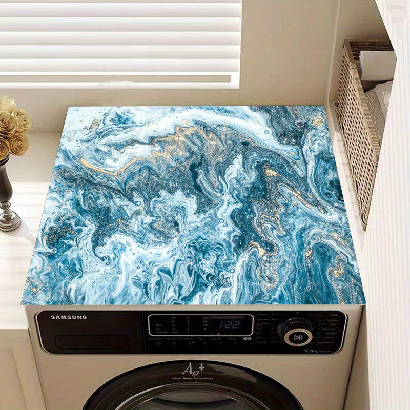 Contemporary Washing Machine Dust Cover - Fast-Drying, Absorbent Pad for Washer & Dryer - Easy to Clean, Ideal for Laundry Room & Kitchen Decor