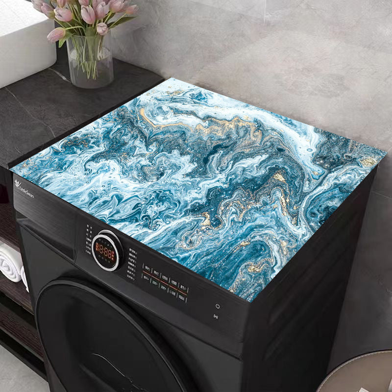 Contemporary Washing Machine Dust Cover - Fast-Drying, Absorbent Pad for Washer & Dryer - Easy to Clean, Ideal for Laundry Room & Kitchen Decor