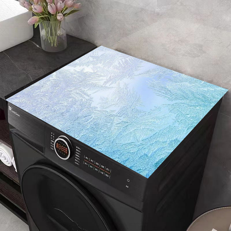 This modern dust cover for washing machines is quick-drying and absorbent, serving as a protective mat for both the washing machine and dryer. It is easy to clean and can be used to add decoration to your laundry room or kitchen.