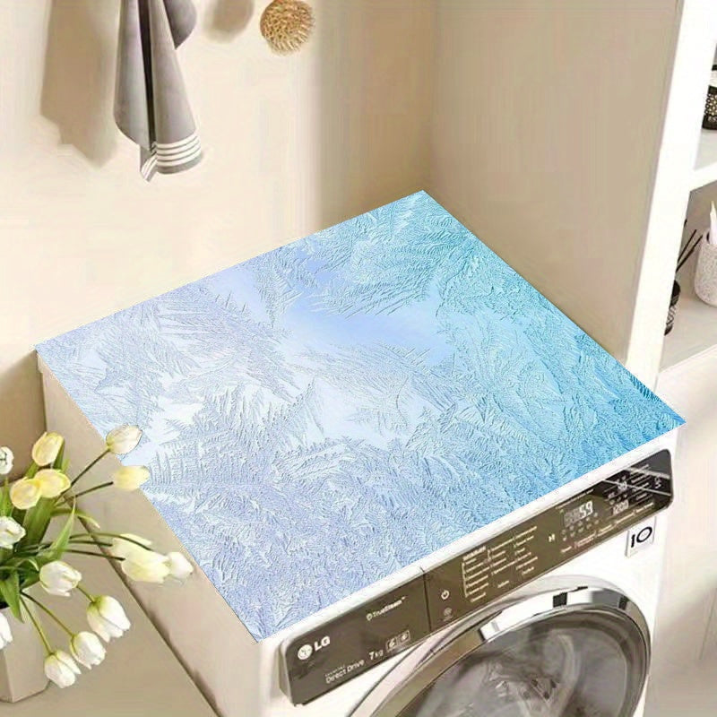 This modern dust cover for washing machines is quick-drying and absorbent, serving as a protective mat for both the washing machine and dryer. It is easy to clean and can be used to add decoration to your laundry room or kitchen.