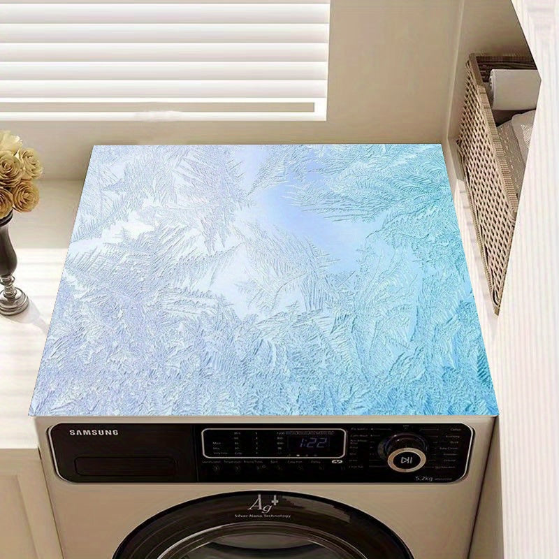 This modern dust cover for washing machines is quick-drying and absorbent, serving as a protective mat for both the washing machine and dryer. It is easy to clean and can be used to add decoration to your laundry room or kitchen.