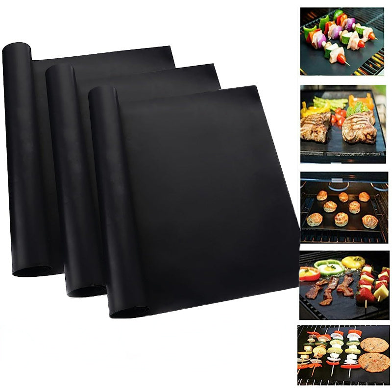 Set of 3 non-stick Teflon oven liners, perfect for electric and gas ovens. These heavy-duty, reusable mats are heat resistant up to 500°F, BPA and PFOA free. Ideal for use in the kitchen and BBQ.