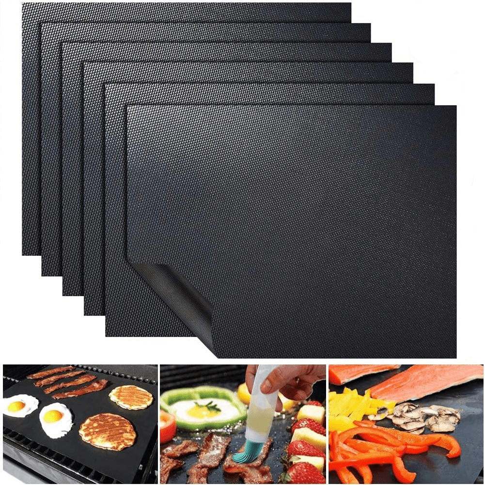 Set of 3 non-stick Teflon oven liners, perfect for electric and gas ovens. These heavy-duty, reusable mats are heat resistant up to 500°F, BPA and PFOA free. Ideal for use in the kitchen and BBQ.