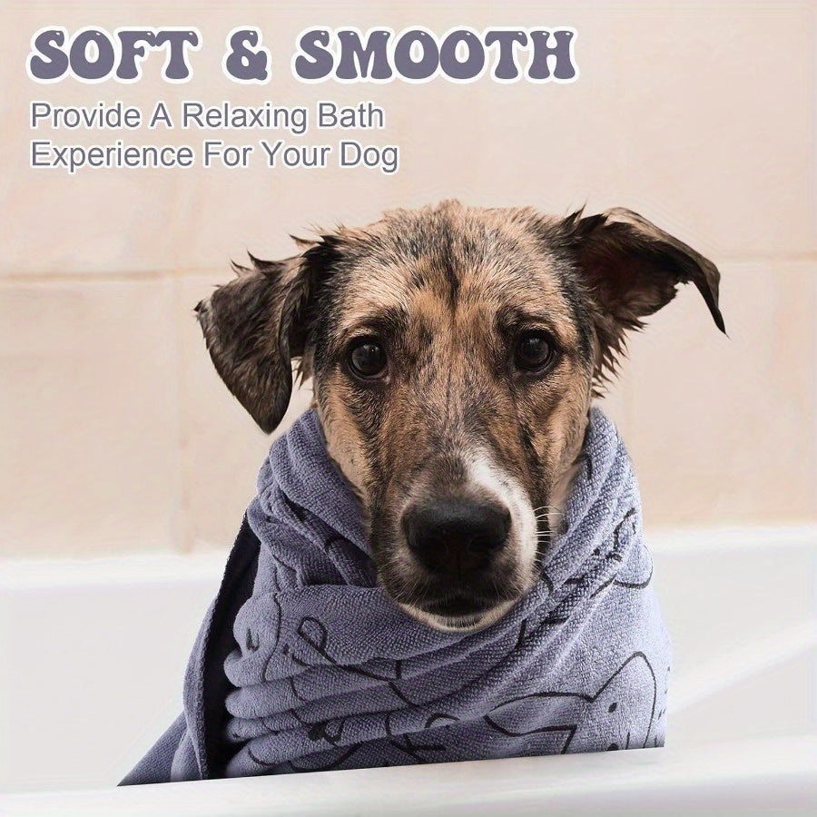 Two Quick-Dry Microfiber Dog Towels - Absorbent and Durable, Ideal for Small to Large Breeds