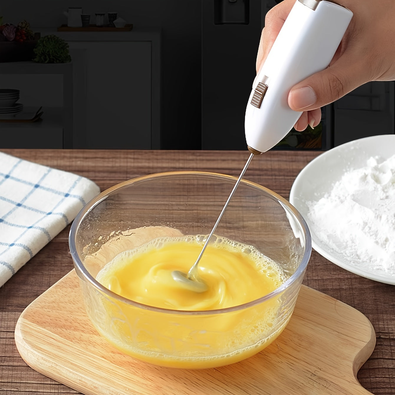 Luxurious Handheld Milk Frother: Battery-Powered, Versatile Electric Whisk for Indulgent Frappes, Lattes, and Matcha - Upgraded Mini Frother for Perfectly Creamy Milk