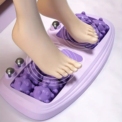 ZMDN Four-Row Roller Foot Massager with Eight Rows of Large Acupressure Balls for Foot Reflexology and Bottom Massage.