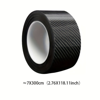 5D Carbon Fiber Car Sticker Roll - 7x300cm, Reflective Self-Adhesive Tape for Scratch-Proof Protection of Vehicle Doors and Mirrors.