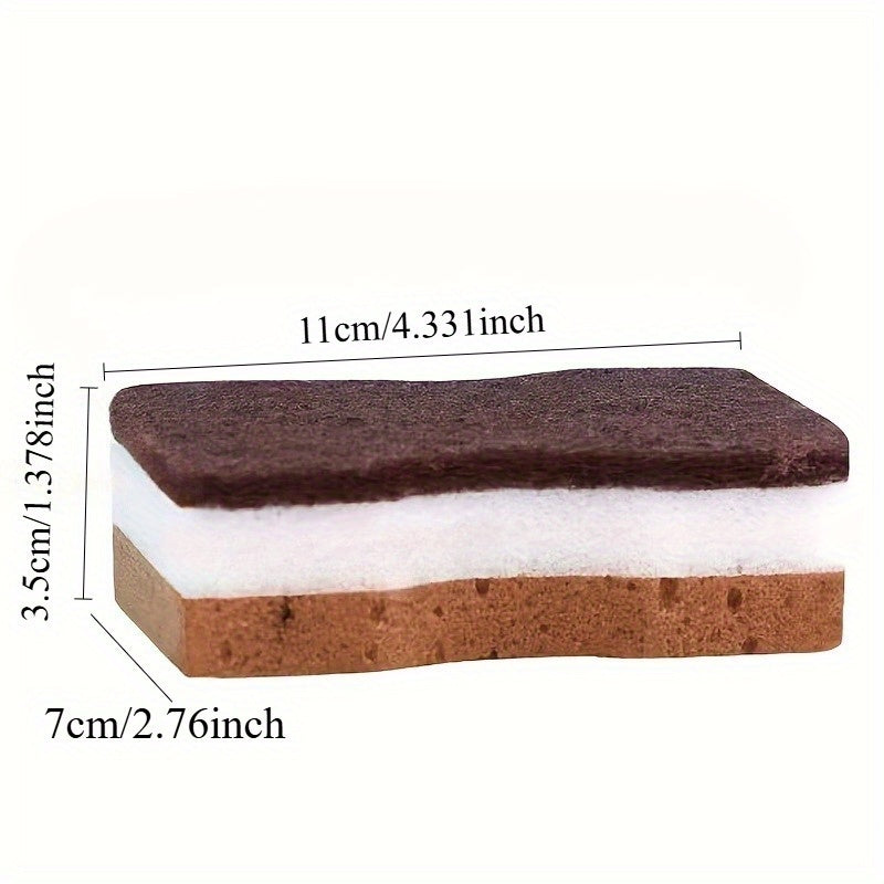 Pack of 5, 10, or 20 Non-Scratch Cleaning Sponges with 3 Layers. Features Double-Sided Scrub Pads and Superior Absorbency. Ideal for Kitchen, Dishwashing, Home, and School Cleaning needs.