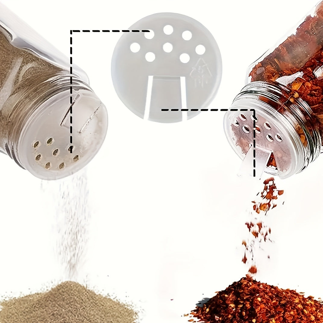 12pcs LDQ Glass Spice Jars for Kitchen Essentials and Cooking Enthusiasts