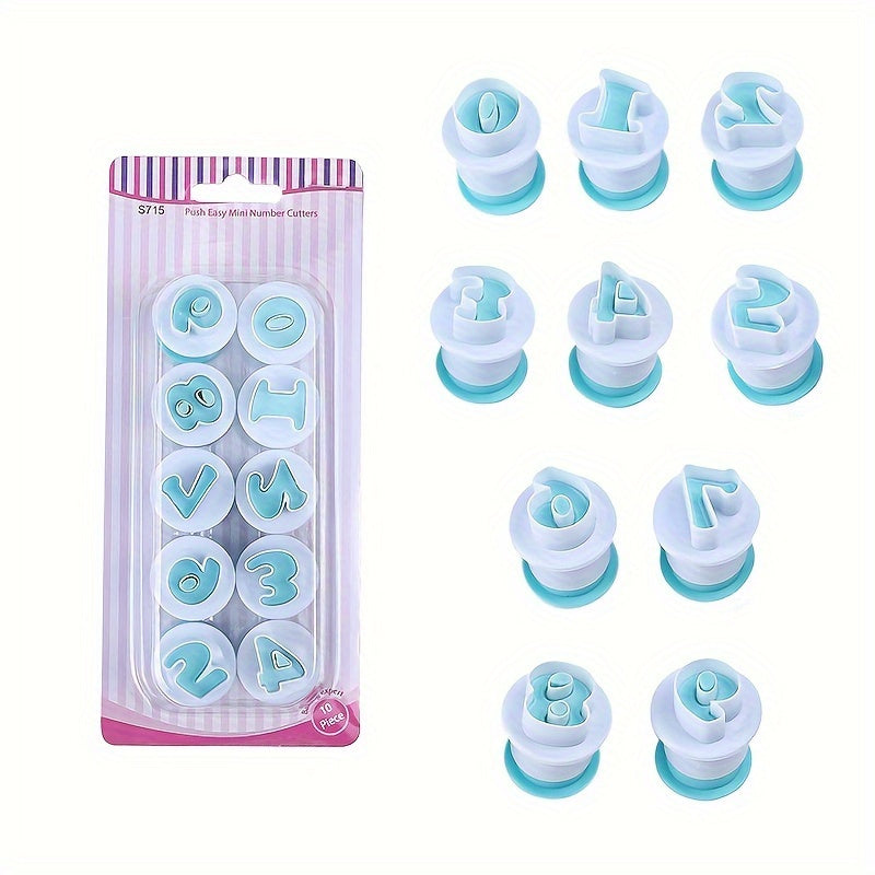 Set of 26 Alphabet and Numbers Cookie Fondant Cutters, Biscuit Molds, and Fondant Cake Plastic Molds