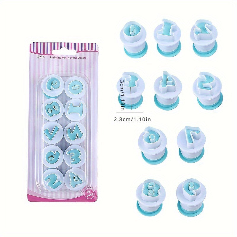 Set of 26 Alphabet and Numbers Cookie Fondant Cutters, Biscuit Molds, and Fondant Cake Plastic Molds