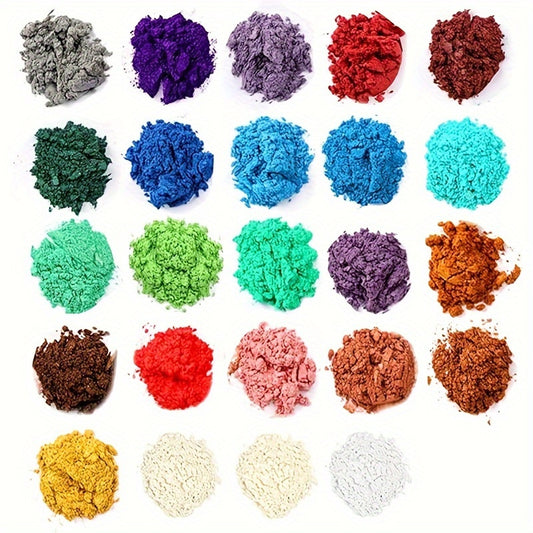 10 vibrant 20ml Mica powder colors for resin and candle making, non-toxic glitter pigment set