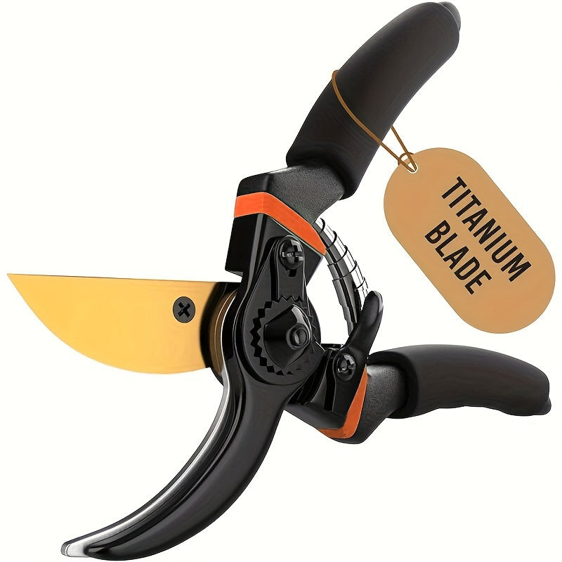 1pc Titanium Bypass Pruning Shears for Effortless Tree Trimming.