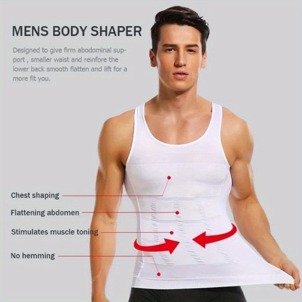 Men's Contouring Vest and Shirt Set for slimming waist, effortless comfort, and enhanced support.